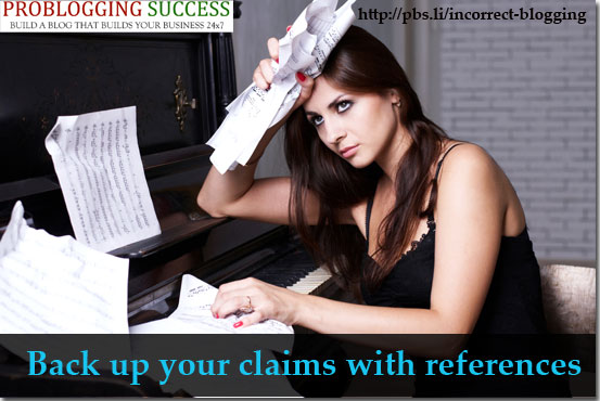 Back up your claims with references